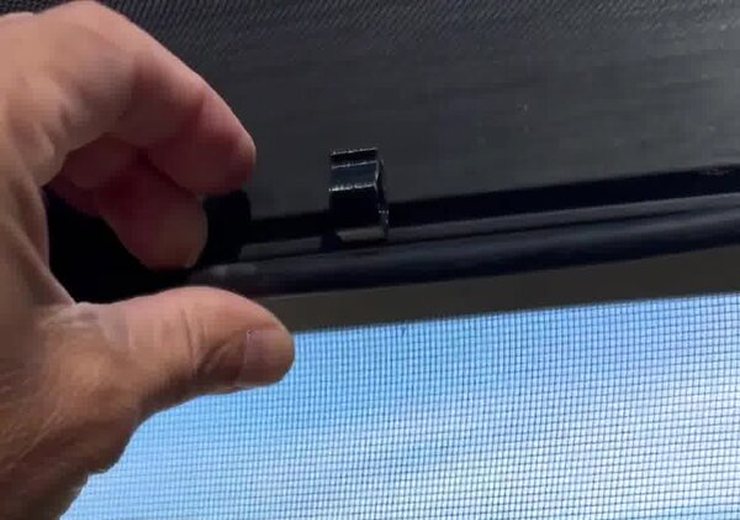 Seating a snap-on clip into the pool cage frame channel by hand